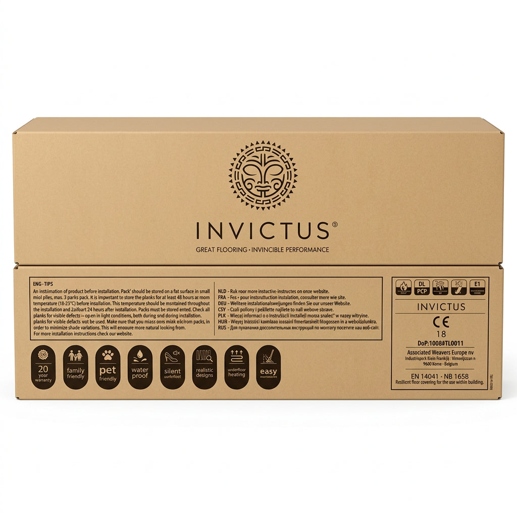 INVICTUS Luxury Vinyl Flooring – Grey Wood Effect – 5 Boxes (7.45m²) – £100