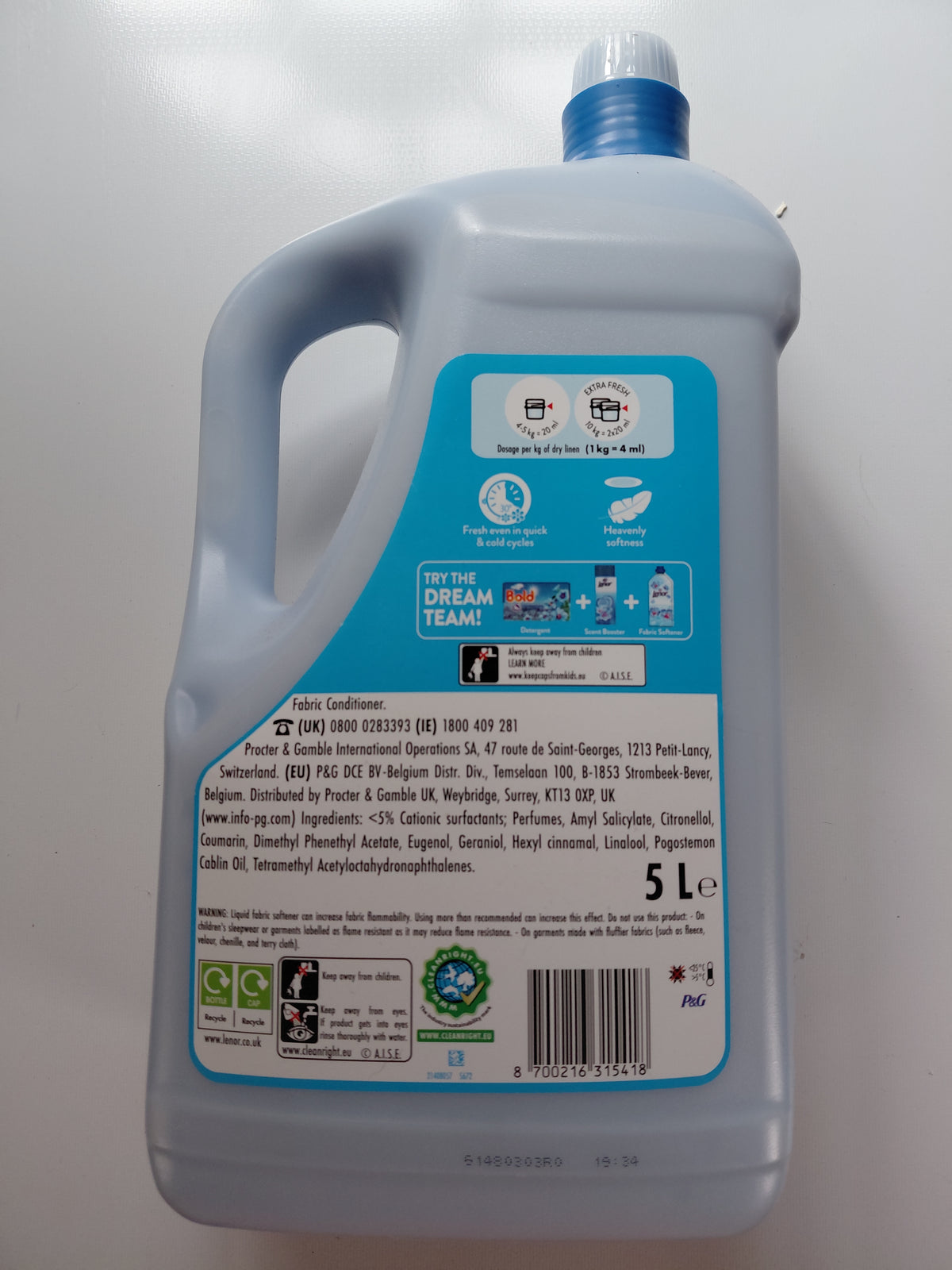 Lenor Spring Awakening Fabric Conditioner 4L – 250 Washes