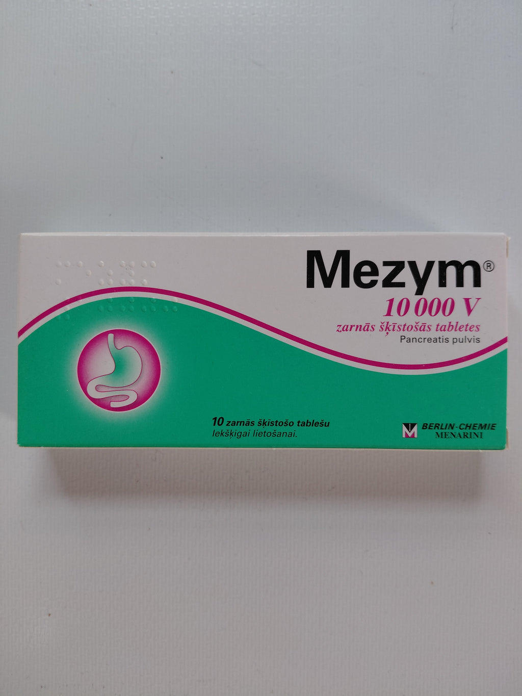 Mezym 10,000 V Gastro-Resistant Tablets - 10 Tablets