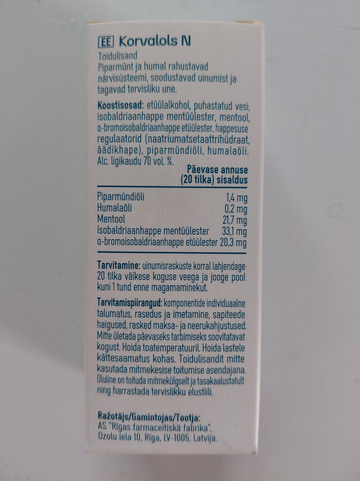 Korvalols N Oral Drops - 25ml