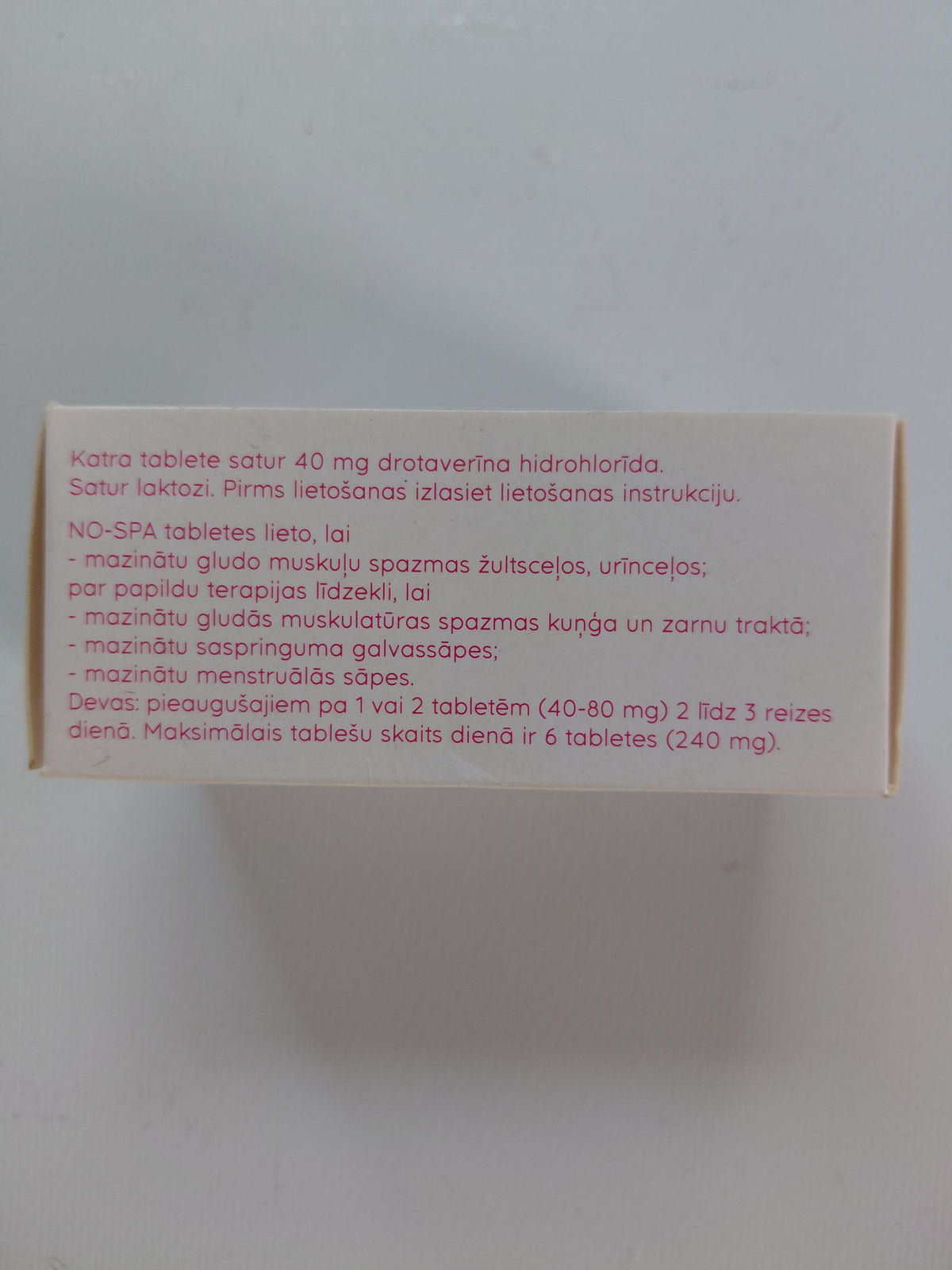 No-Spa 40mg Tablets - 100 Tablets