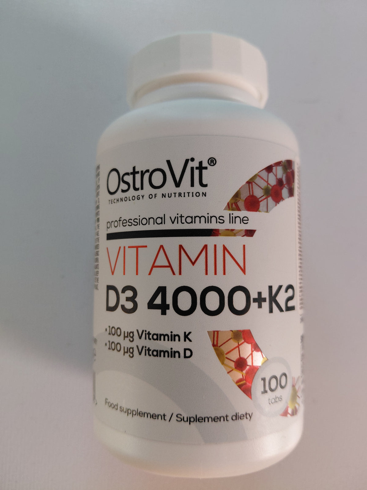 OstroVit Vitamin D3 4000 IU + K2 - 100 Tablets