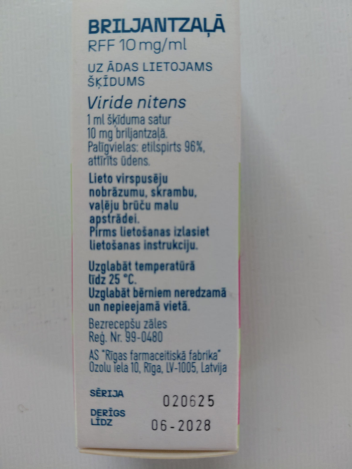 Brilliant Green RFF 10 mg/ml Topical Solution – 10 ml
