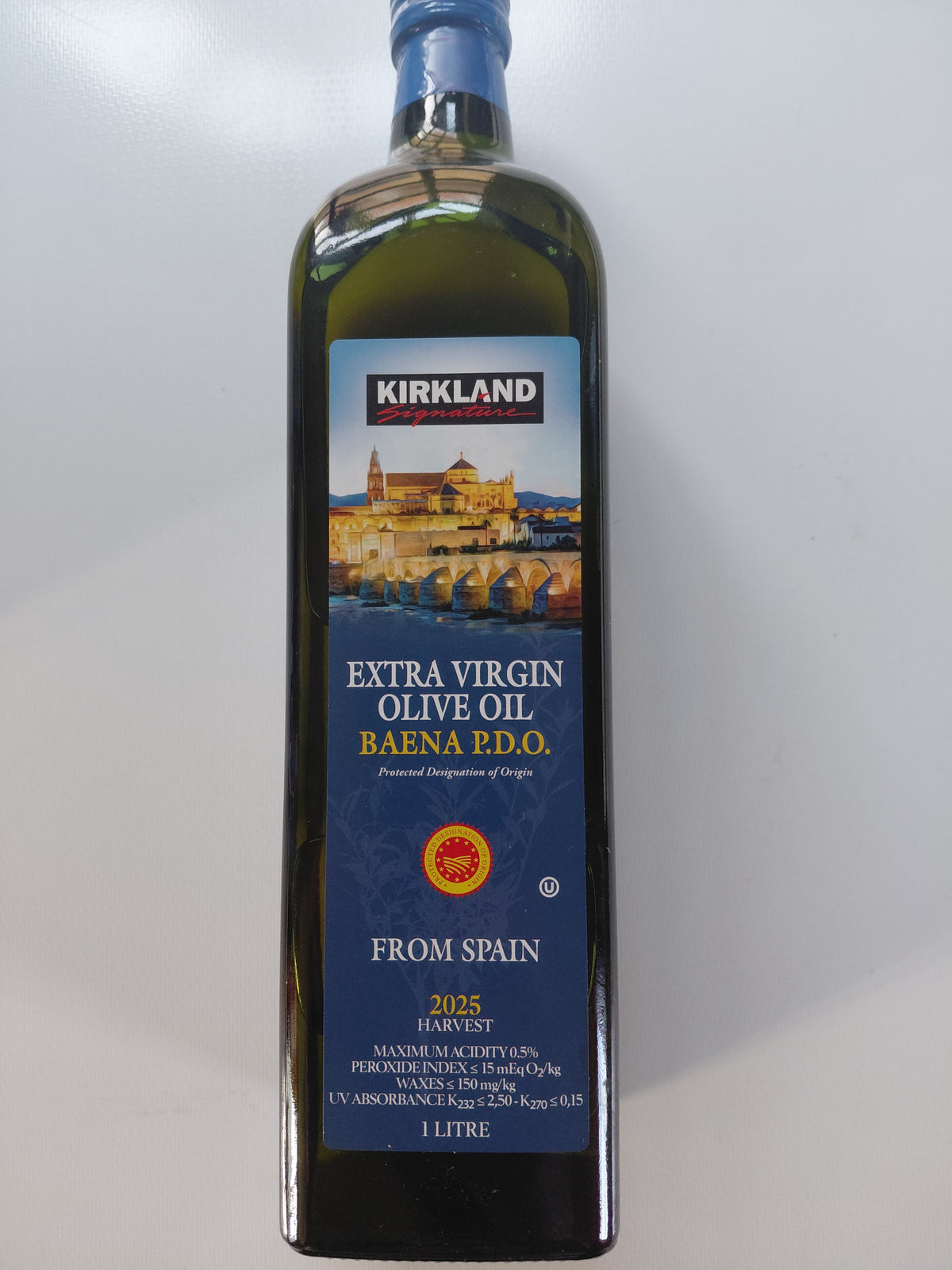 Kirkland Signature Extra Virgin Olive Oil Baena P.D.O. 1L