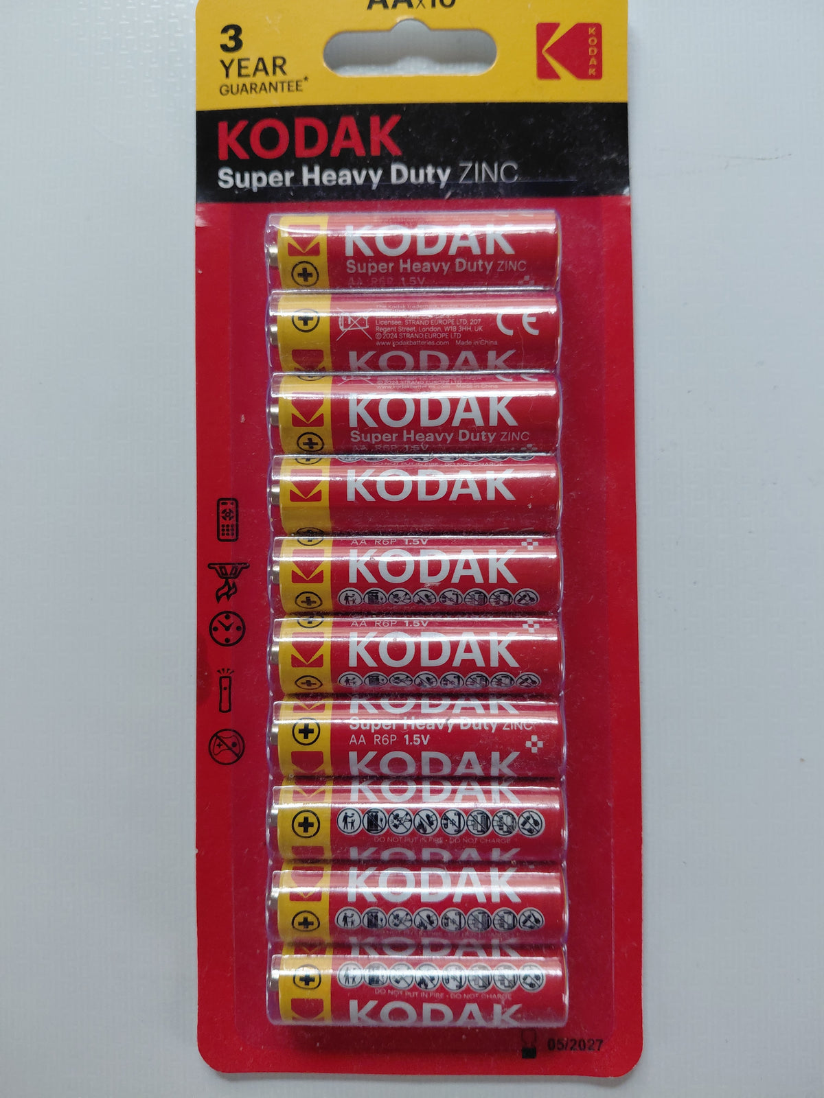 Kodak Super Heavy Duty Zinc AA Batteries – 12 Pack