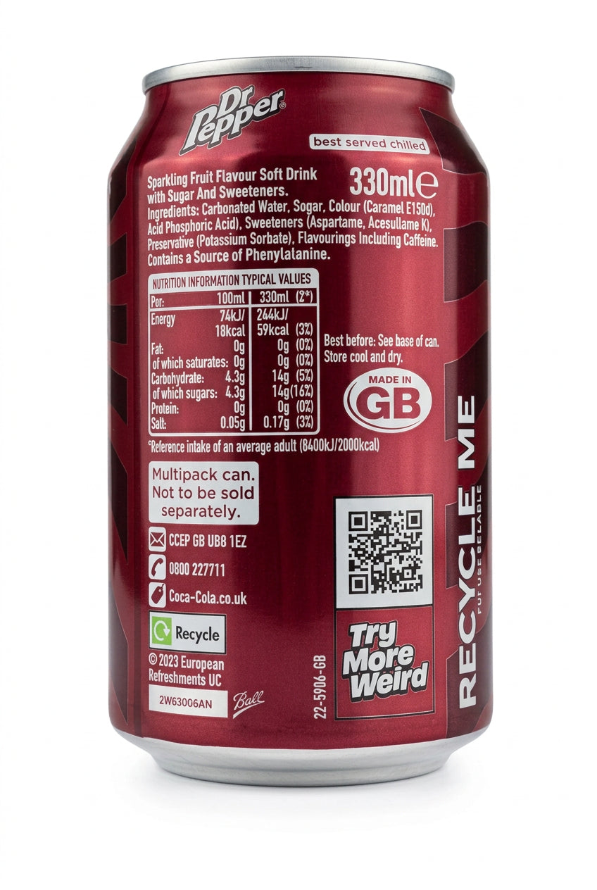Dr Pepper Original – 330ml Can