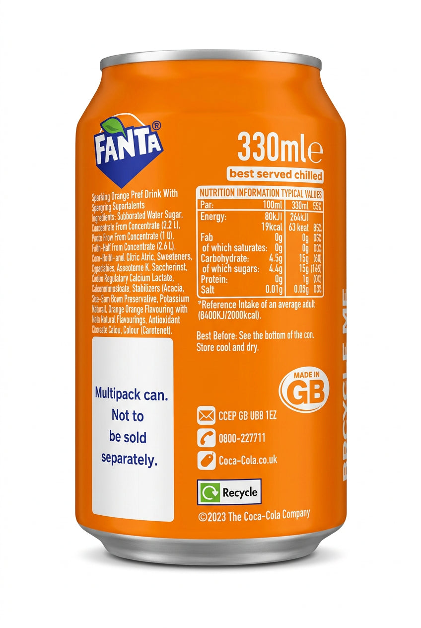 Fanta Orange – 330ml Can