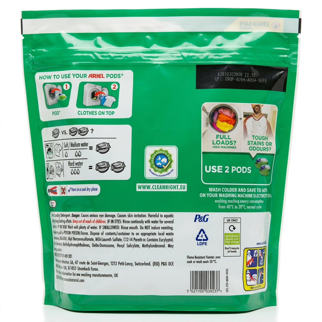 Ariel Platinum + Febreze Odour Defence Laundry Pods – 60 Washes