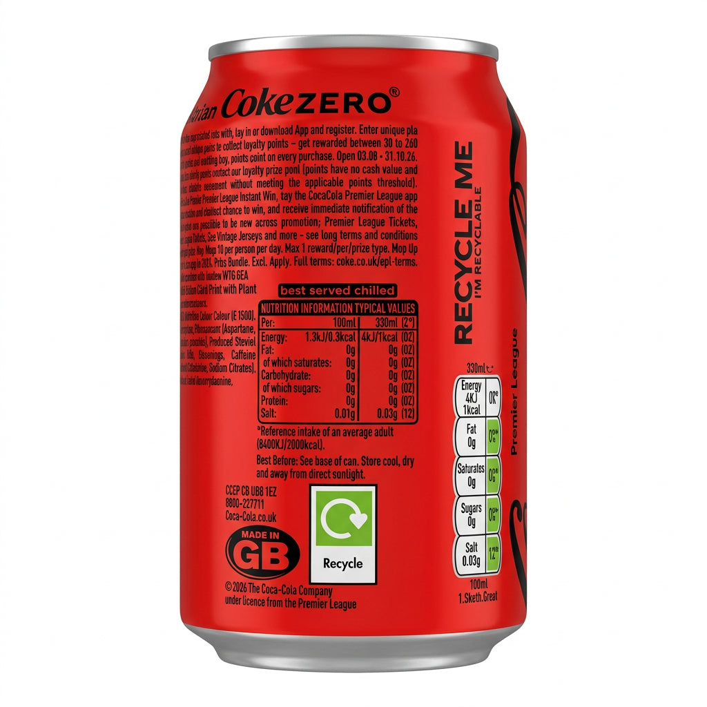 Coca-Cola Zero Sugar 330ml Can