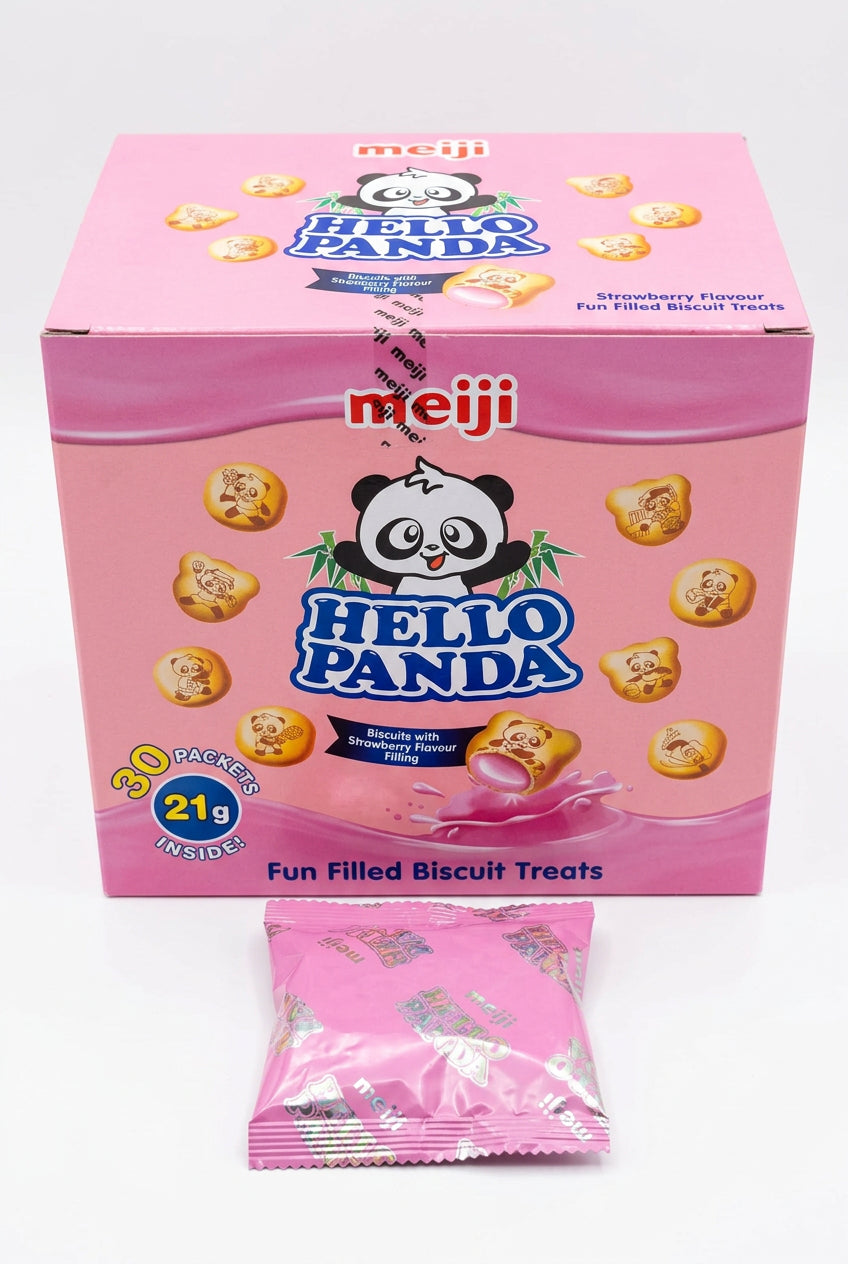 Meiji Hello Panda Strawberry Biscuits 30 x 21g