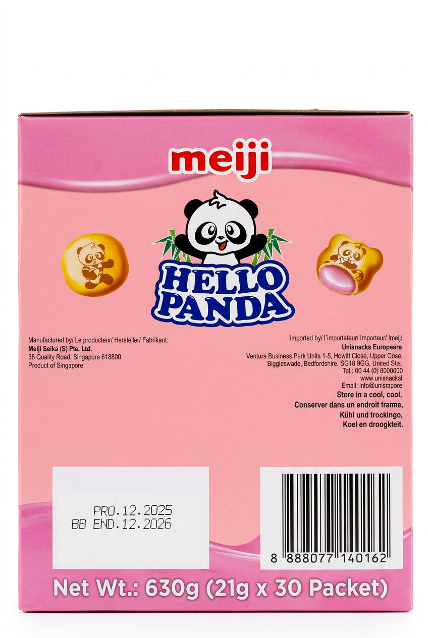 Meiji Hello Panda Strawberry Biscuits 30 x 21g
