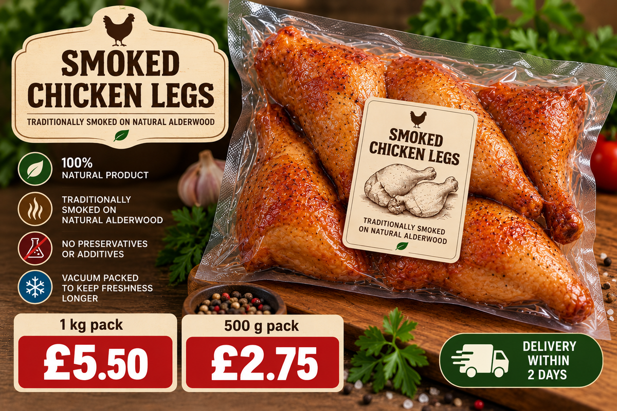 Traditional Alderwood Smoked Whole Chicken Legs